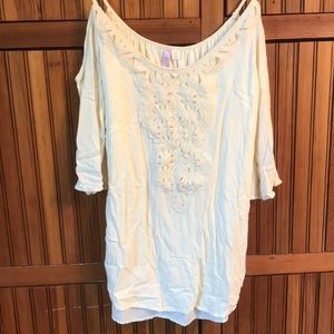 Cream Off-the-Shoulder Dress